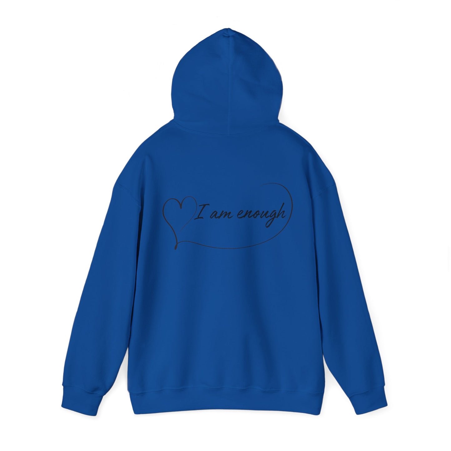 Mirror Reflection 'I Am Enough' Hoodie on Unisex Heavy Blend™ Hooded Sweatshirt