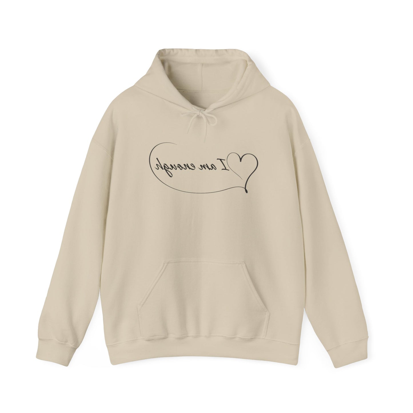 Mirror Reflection 'I Am Enough' Hoodie on Unisex Heavy Blend™ Hooded Sweatshirt