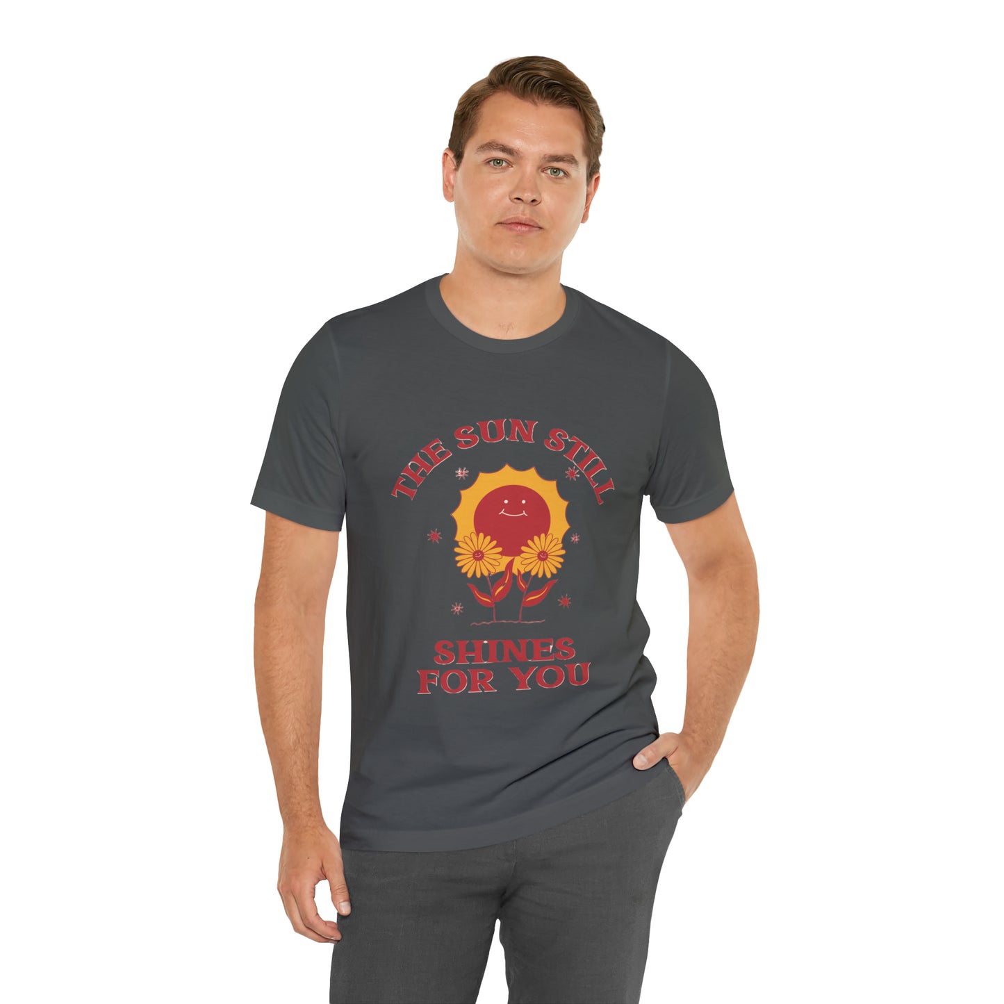 Sunshine Embrace T-Shirt on Unisex Jersey Short Sleeve Tee