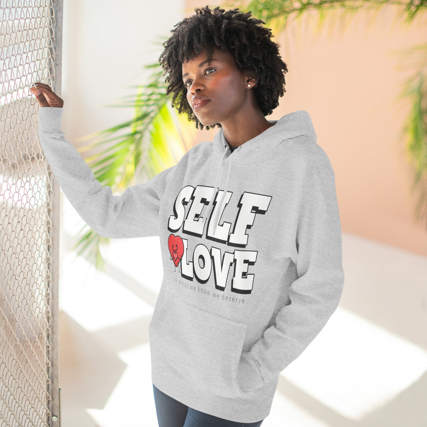 Three-Panel Fleece Hoodie