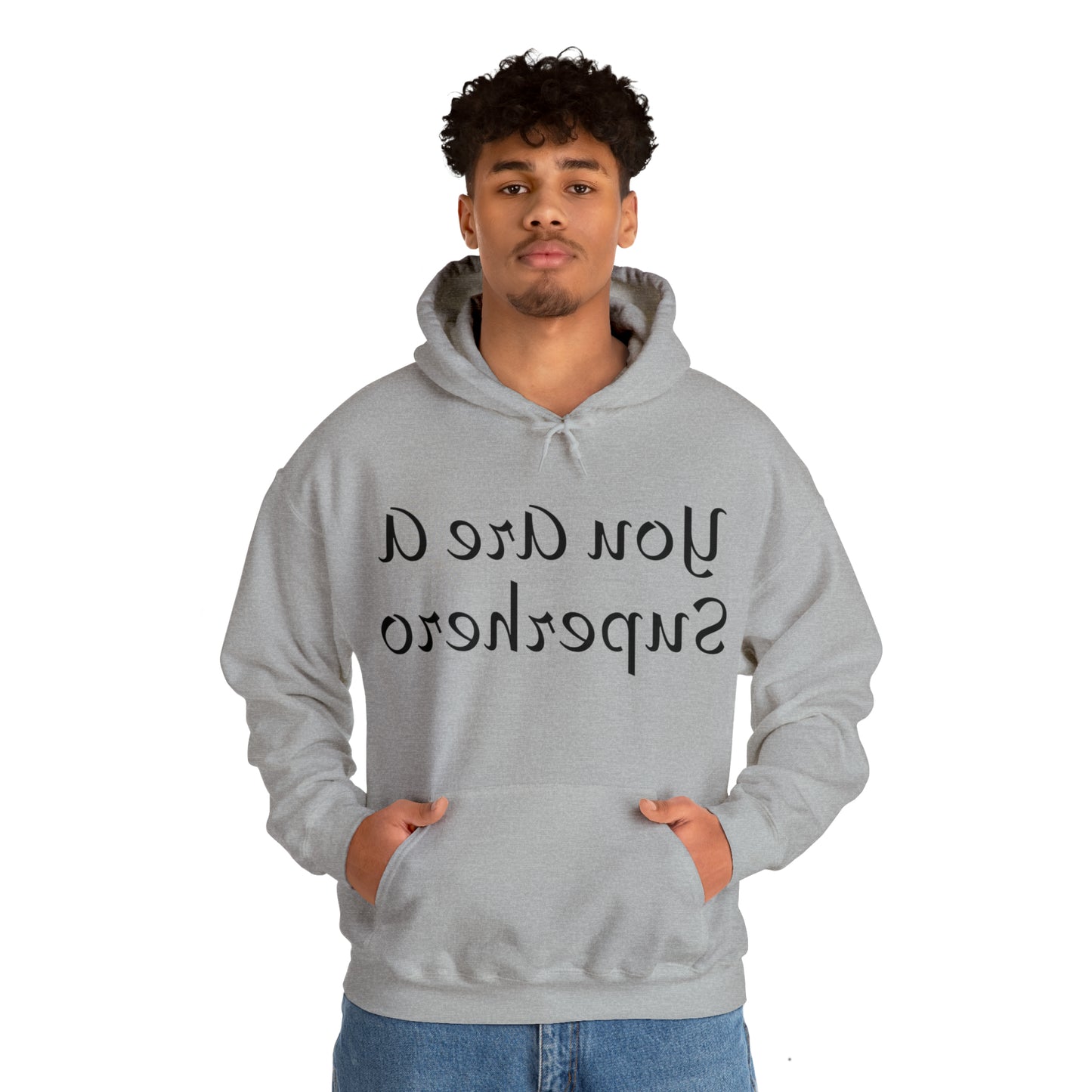 Mirror Hero Affirmation Hoodie on Unisex Heavy Blend™ Hooded Sweatshirt You Are A Superhero Reverse