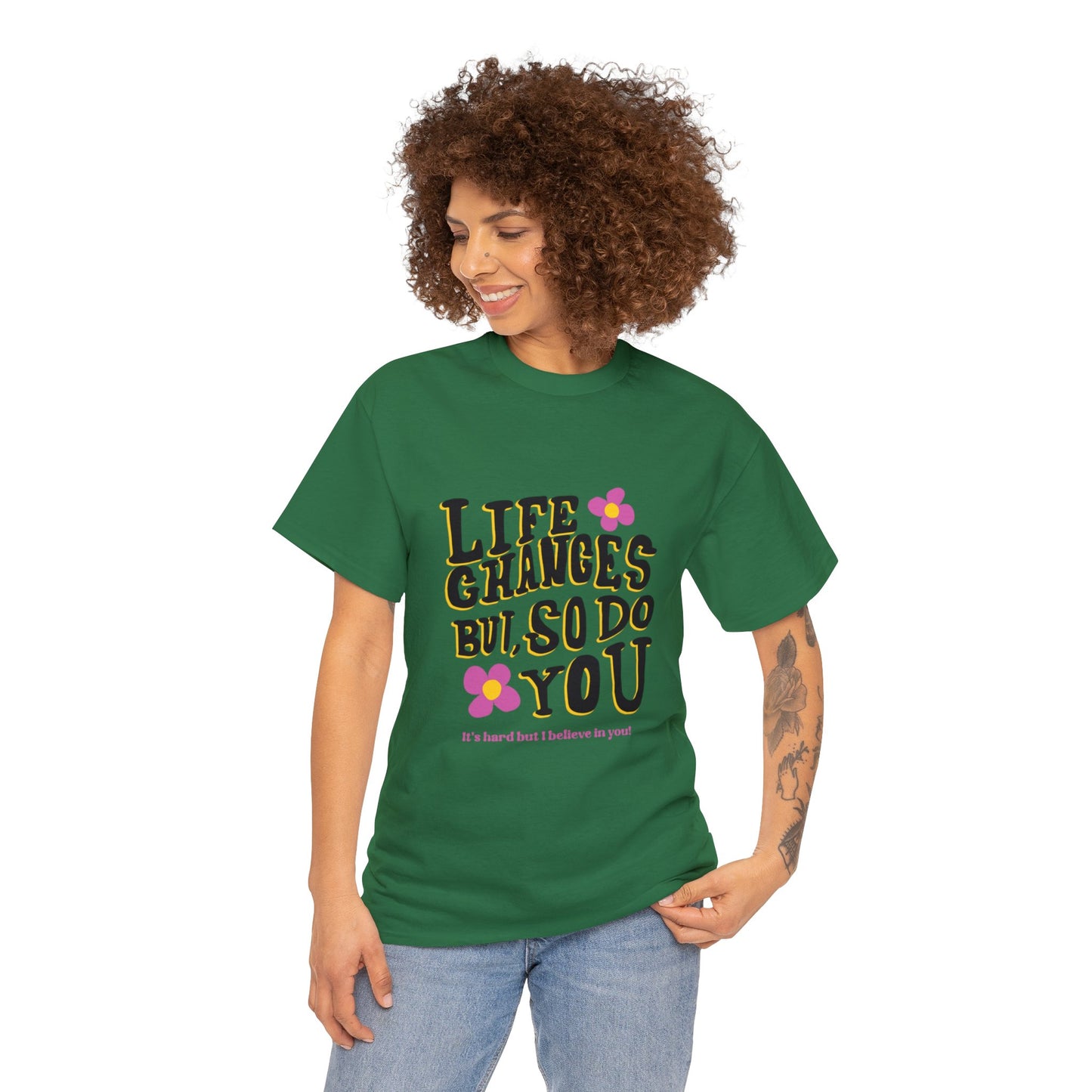 "Life Changes" Inspirational Cotton Tee