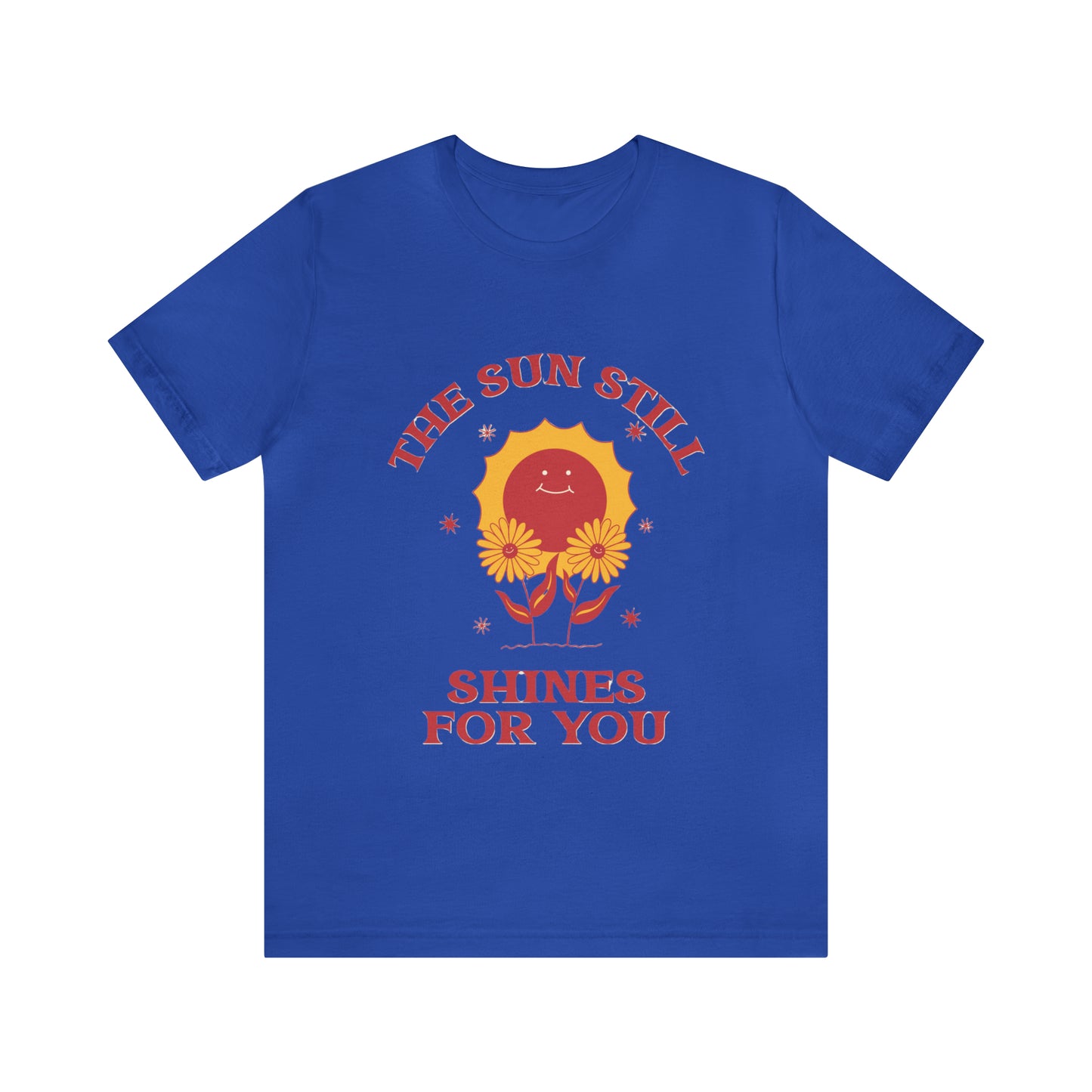 Sunshine Embrace T-Shirt on Unisex Jersey Short Sleeve Tee