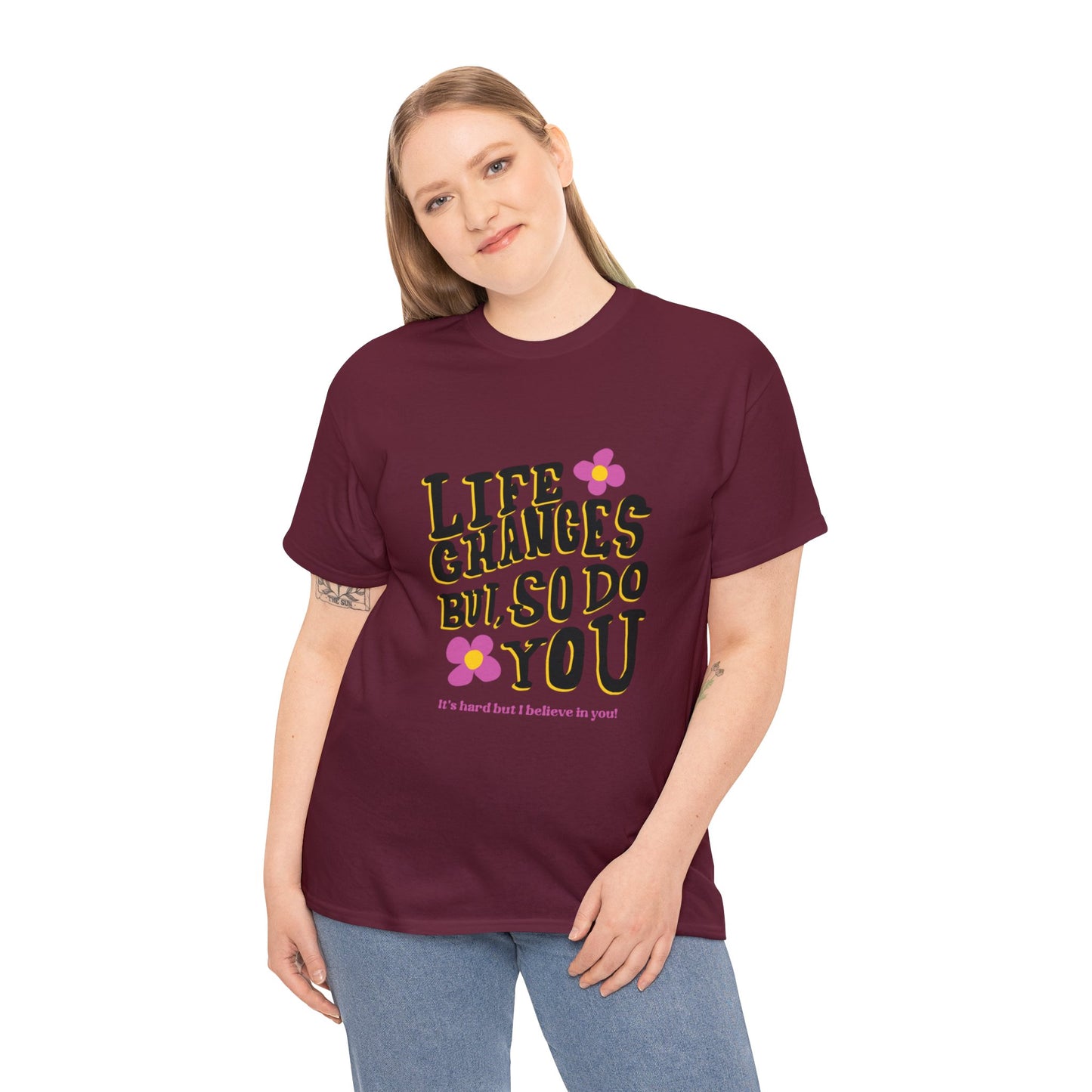 "Life Changes" Inspirational Cotton Tee