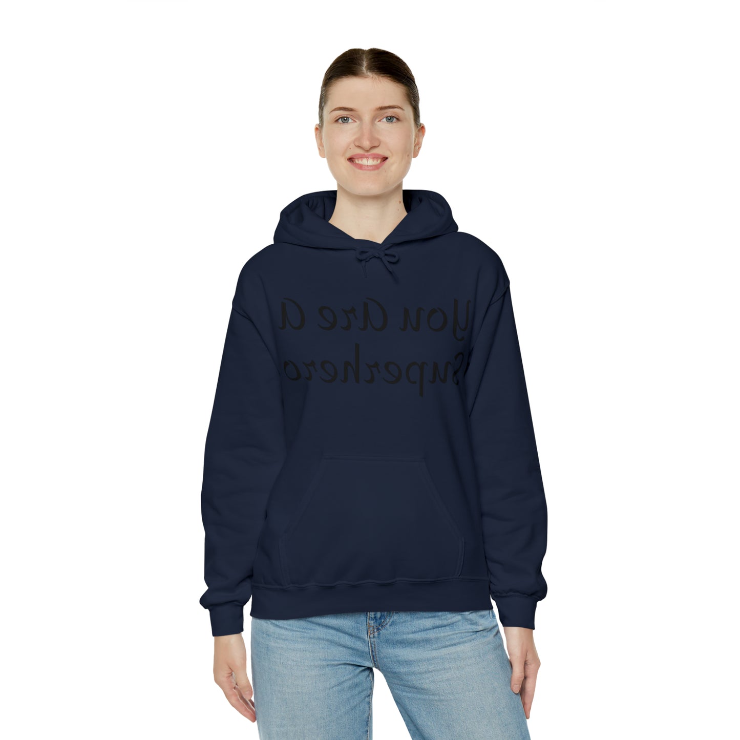 Mirror Hero Affirmation Hoodie on Unisex Heavy Blend™ Hooded Sweatshirt You Are A Superhero Reverse