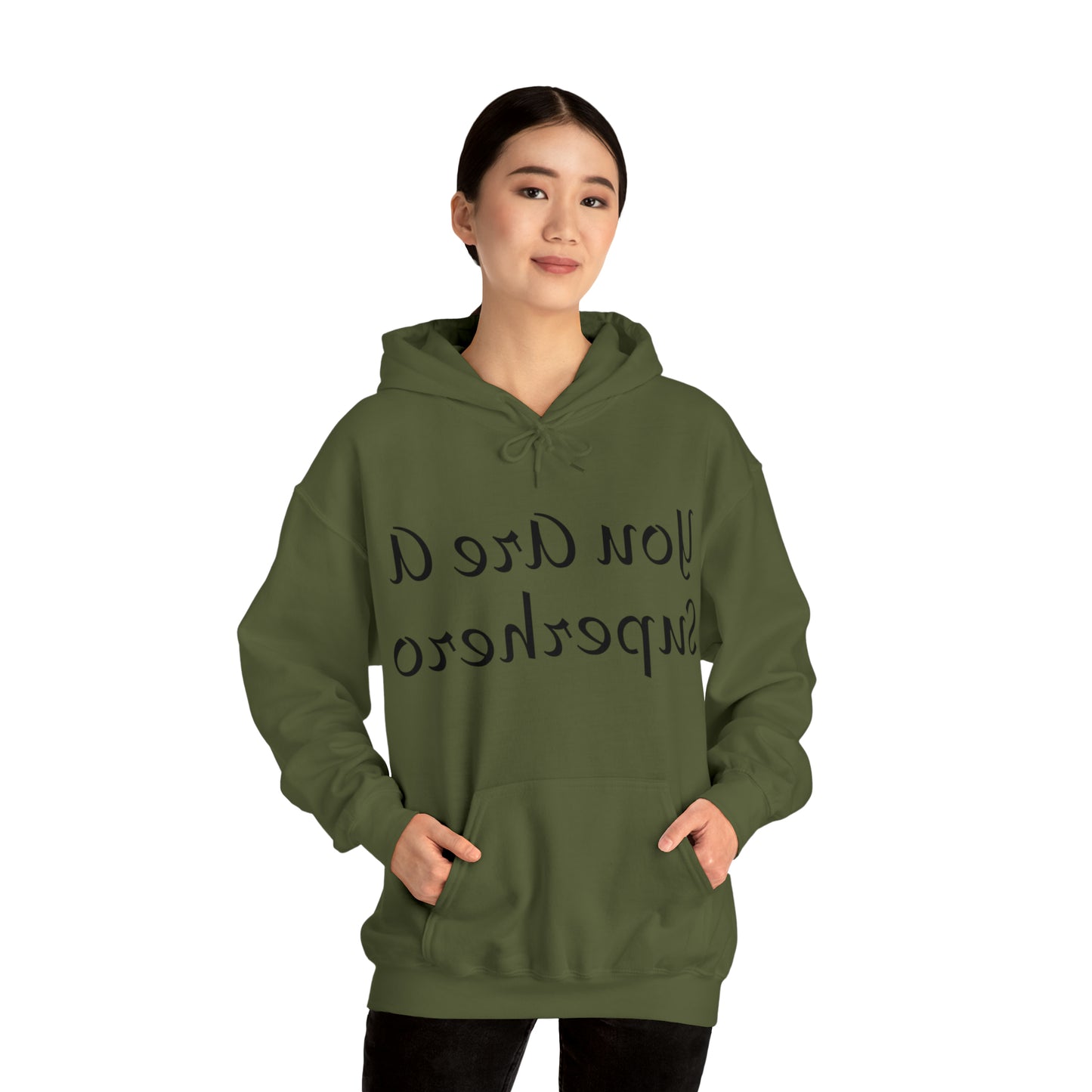 Mirror Hero Affirmation Hoodie on Unisex Heavy Blend™ Hooded Sweatshirt You Are A Superhero Reverse