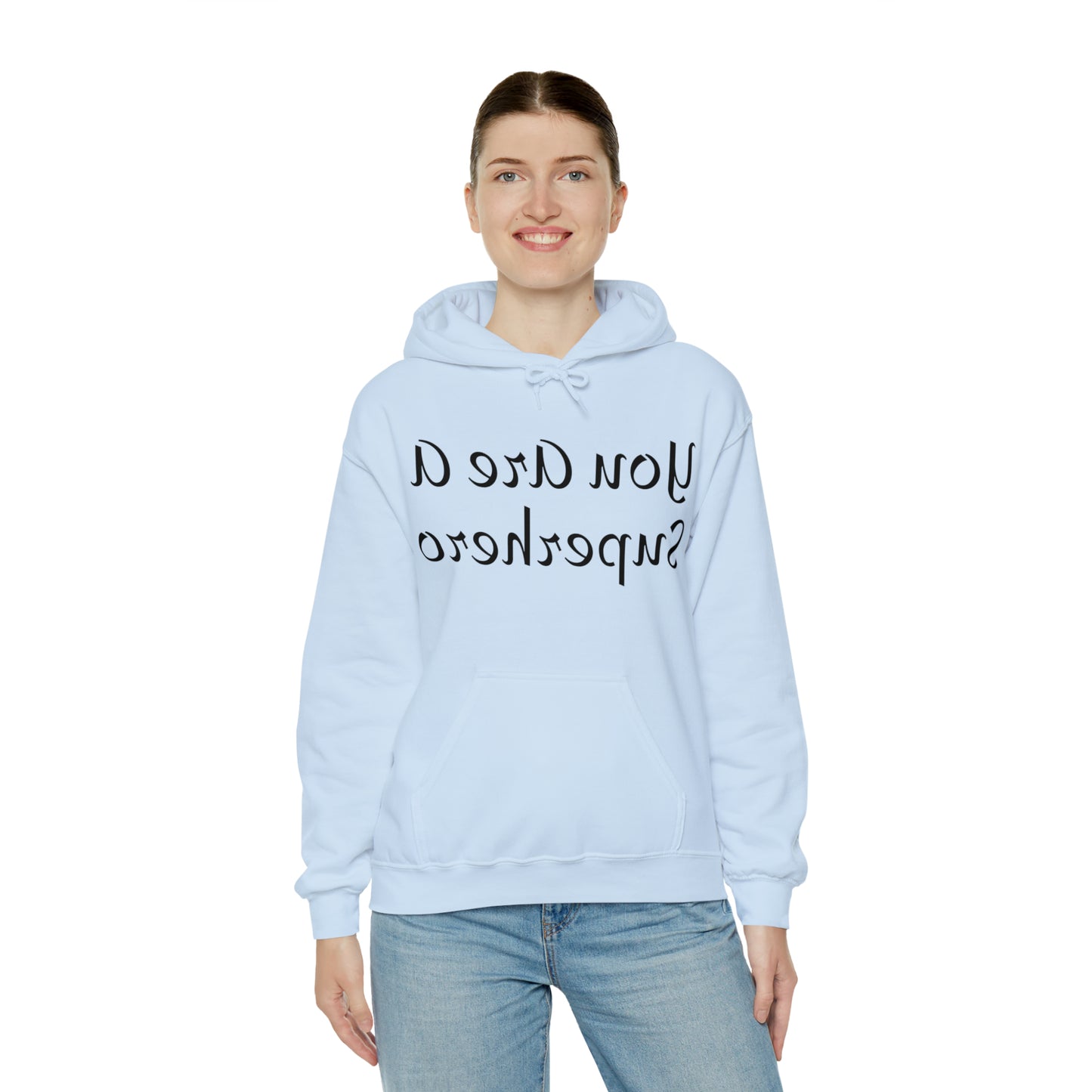 Mirror Hero Affirmation Hoodie on Unisex Heavy Blend™ Hooded Sweatshirt You Are A Superhero Reverse