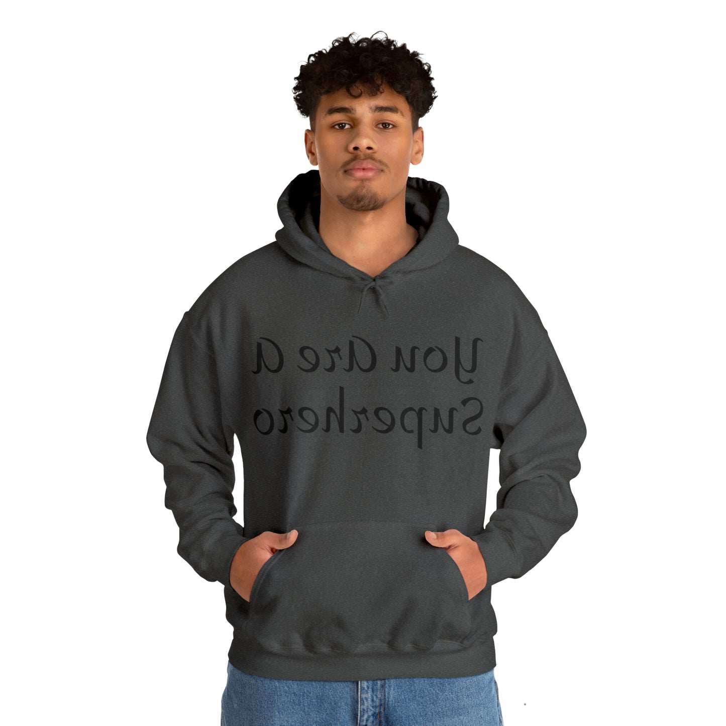 Mirror Hero Affirmation Hoodie on Unisex Heavy Blend™ Hooded Sweatshirt You Are A Superhero Reverse