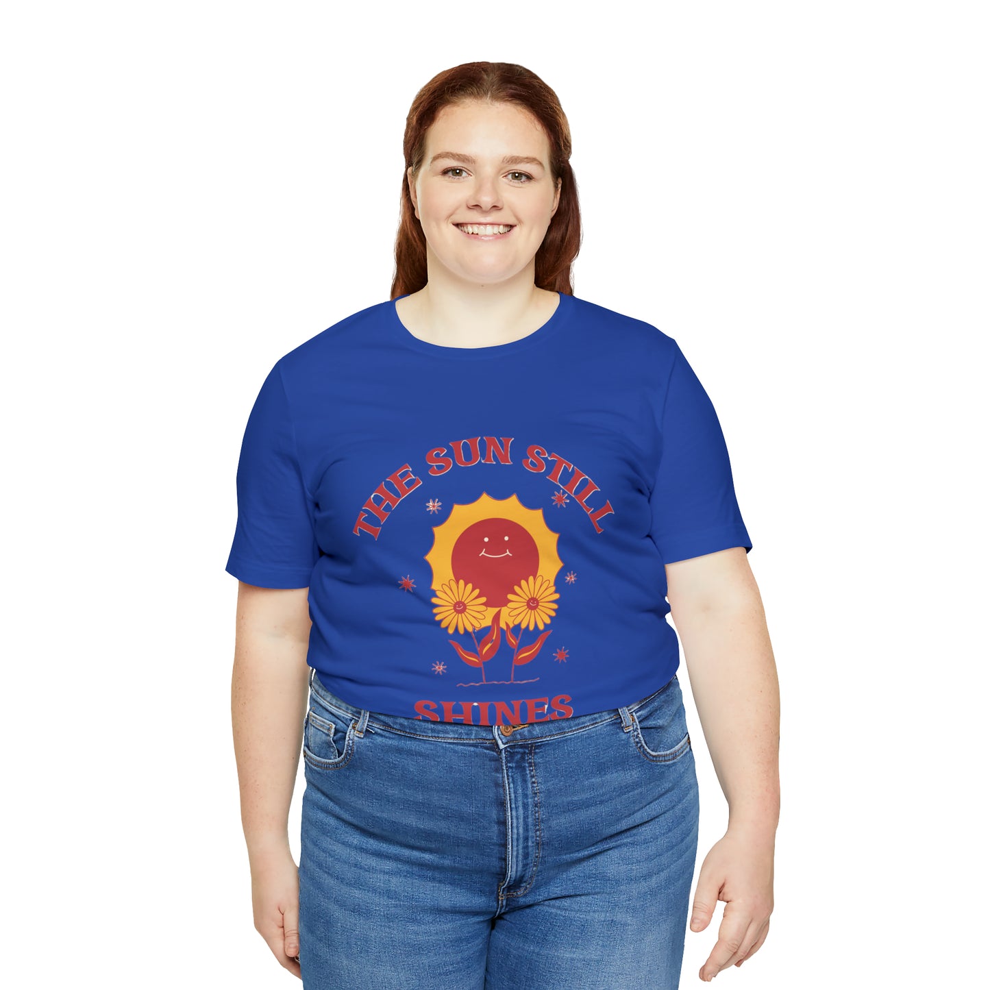 Sunshine Embrace T-Shirt on Unisex Jersey Short Sleeve Tee