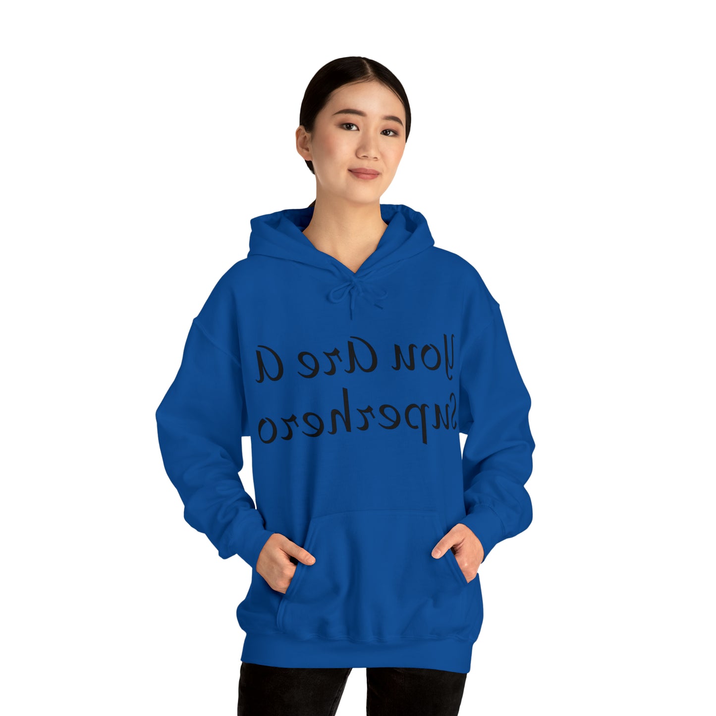 Mirror Hero Affirmation Hoodie on Unisex Heavy Blend™ Hooded Sweatshirt You Are A Superhero Reverse