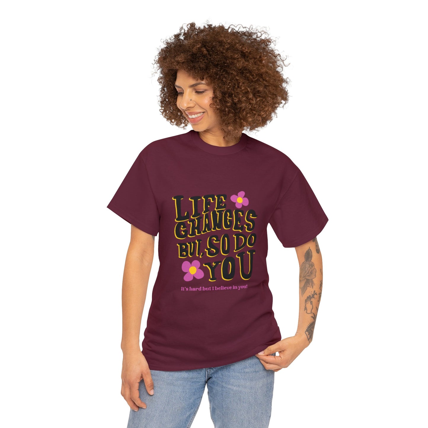 "Life Changes" Inspirational Cotton Tee