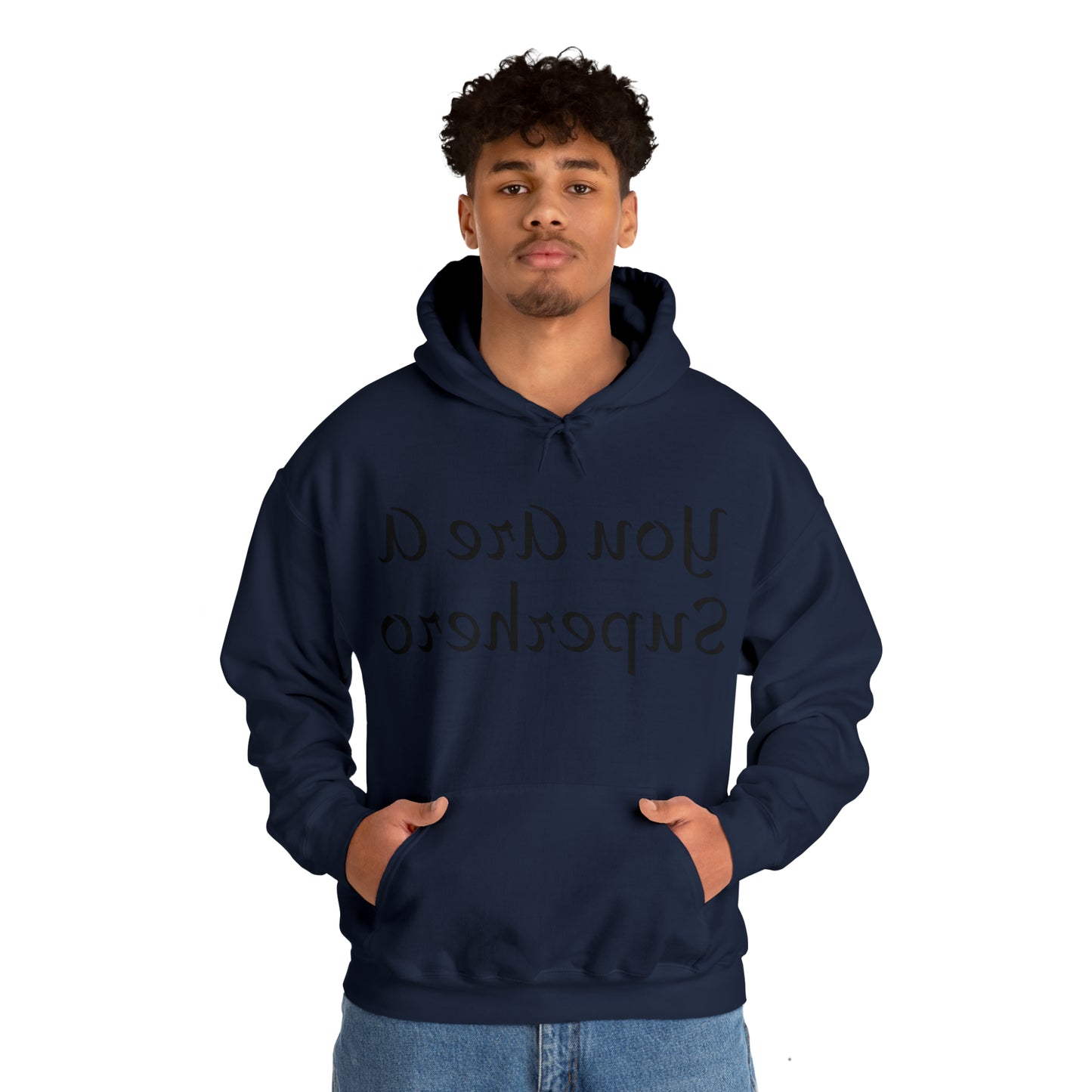 Mirror Hero Affirmation Hoodie on Unisex Heavy Blend™ Hooded Sweatshirt You Are A Superhero Reverse