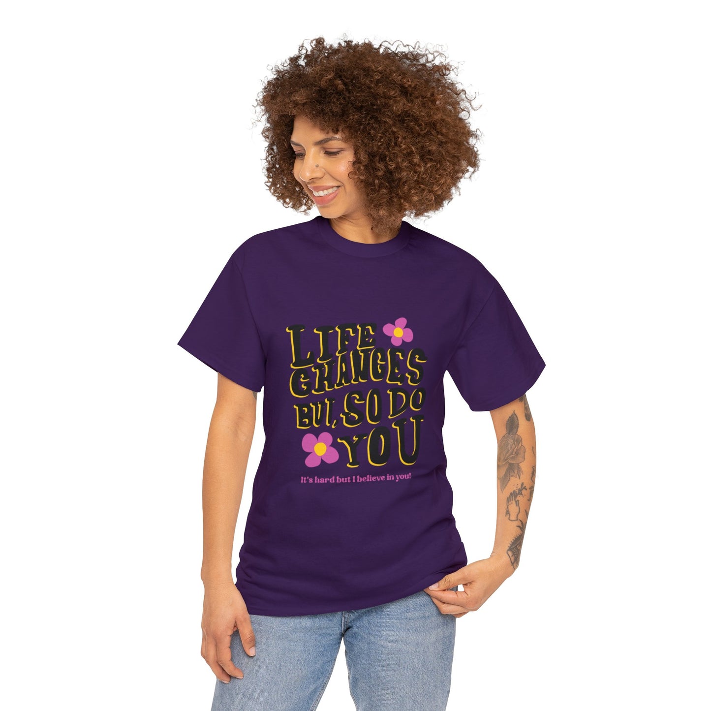 "Life Changes" Inspirational Cotton Tee