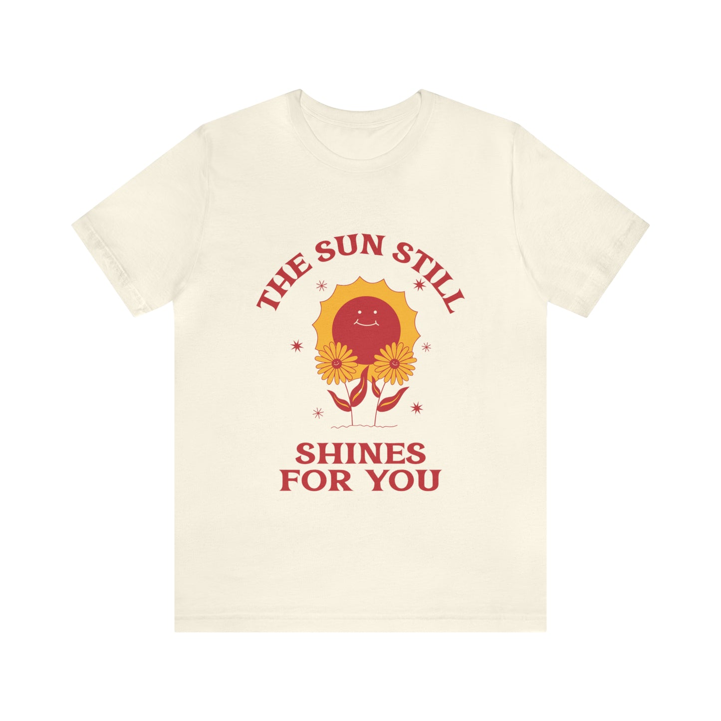 Sunshine Embrace T-Shirt on Unisex Jersey Short Sleeve Tee