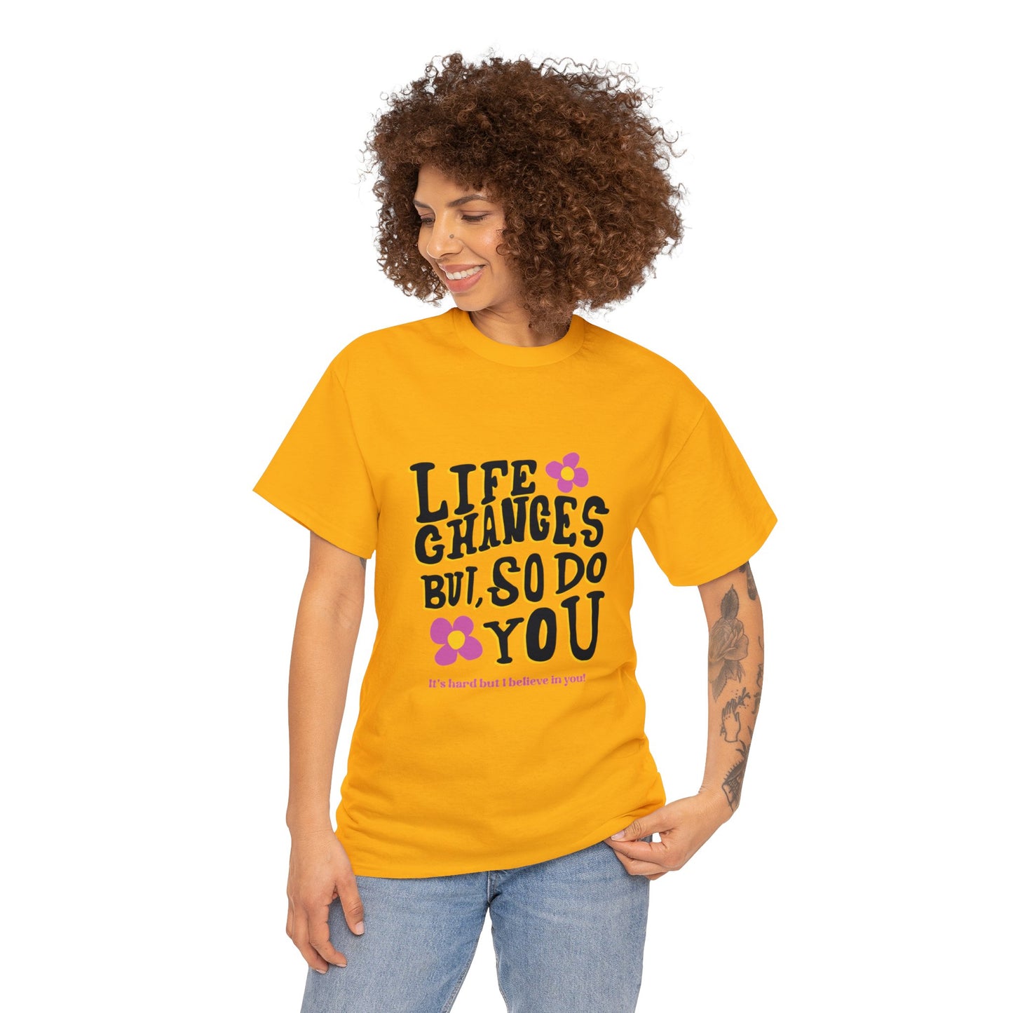 "Life Changes" Inspirational Cotton Tee